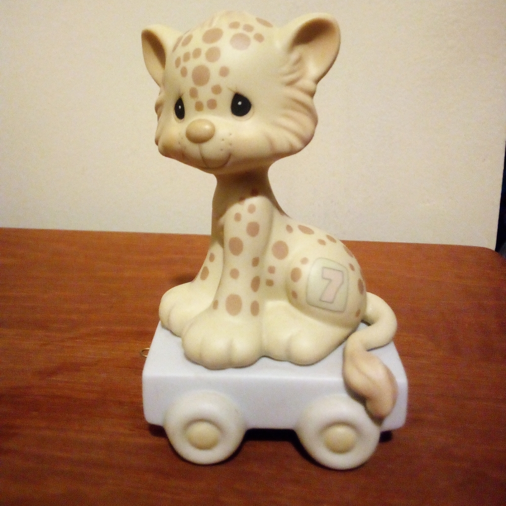 Precious Moments Birthday Train Figurine Cat 7 Wishing You Grrr-eatness